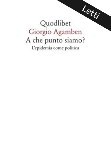A che punto siamo? L'epidemia come politica